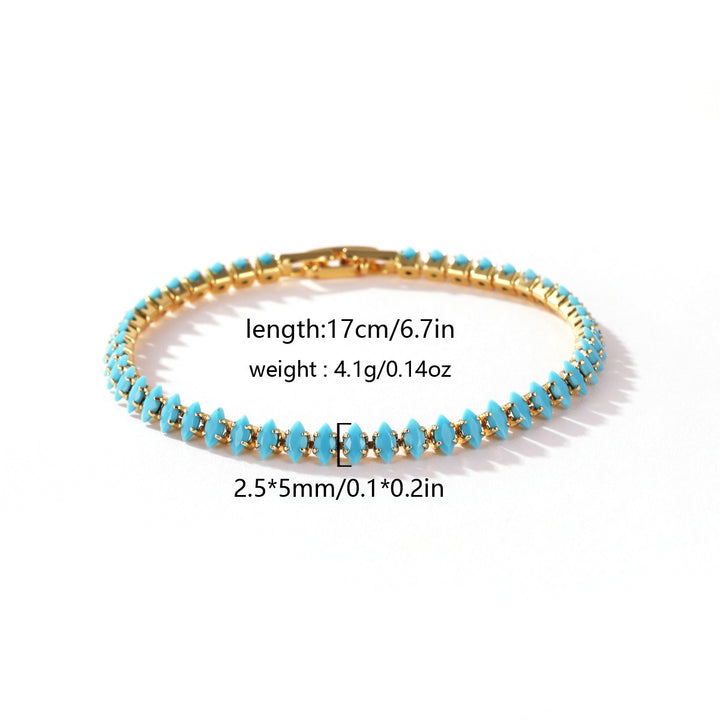 Turquoise Breeze Natural Baguette Turquoise Tennis Bracelet