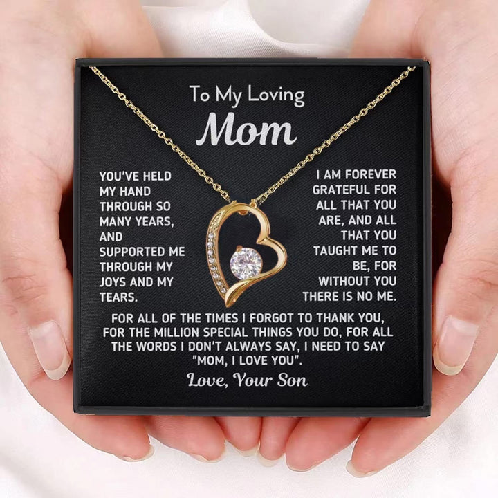 Eternal Love Floating Heart Necklace Personalized Gift Set for Her To My Daughter/Wife/Grandma/Mom/ Granddaughter(Gift Box & Card Included)