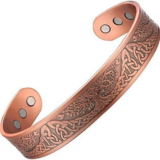 Pure Copper Magnetic Bracelet Ring Set