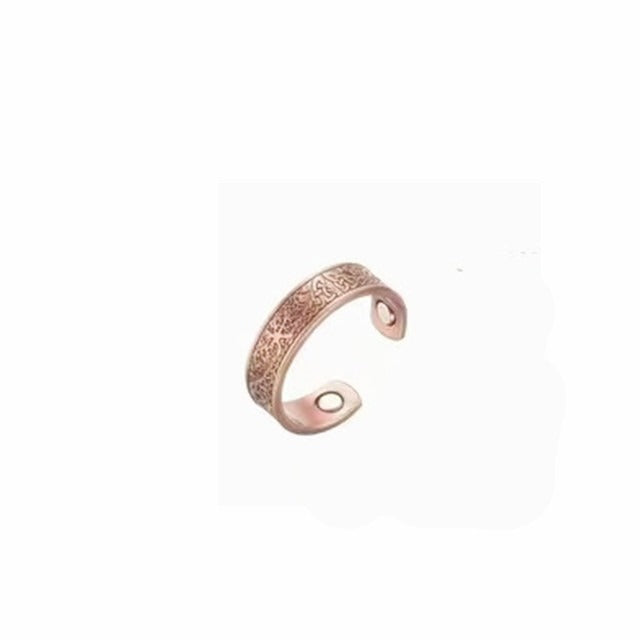Pure Copper Magnetic Bracelet Ring Set
