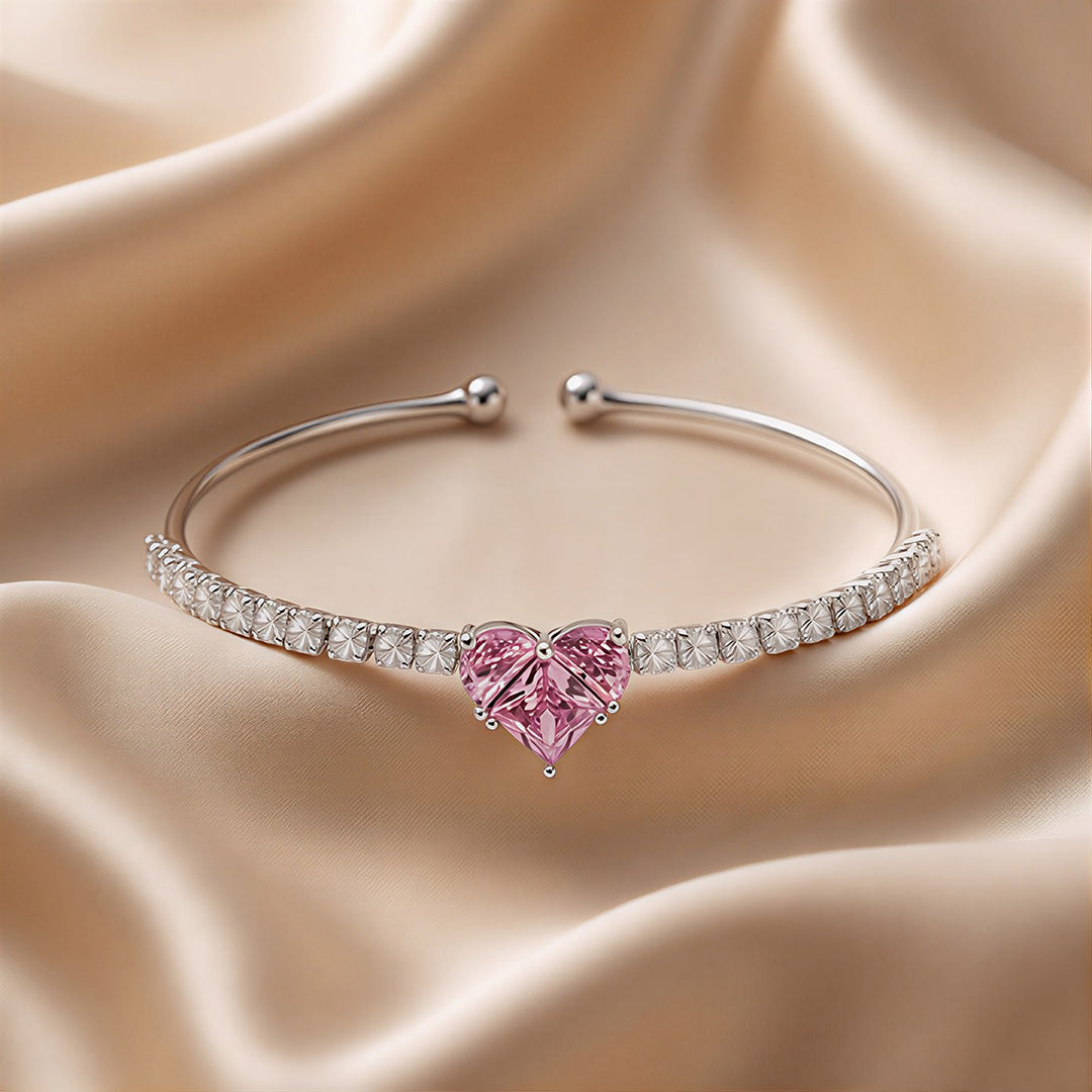 S925 Sterling Silver 3D Floral Cuff Bracelet