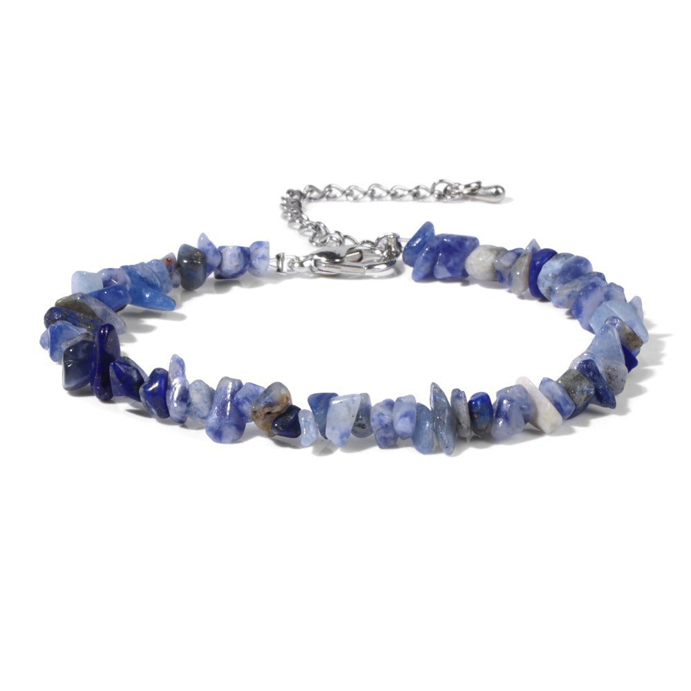 Natural Crystal Chip Adjustable Bracelets