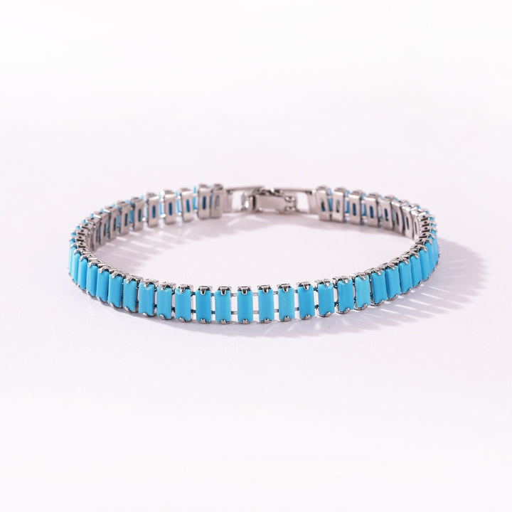 Turquoise Breeze Natural Baguette Turquoise Tennis Bracelet