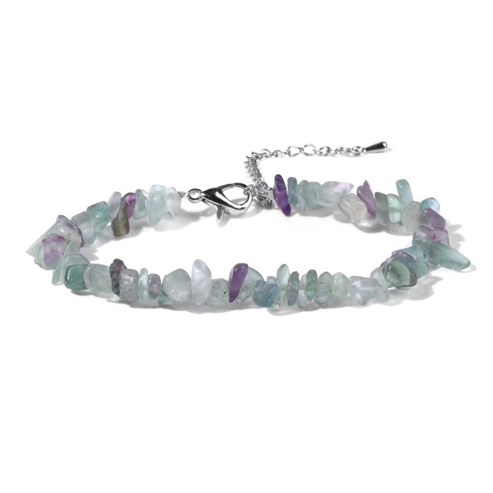 Natural Crystal Chip Adjustable Bracelets