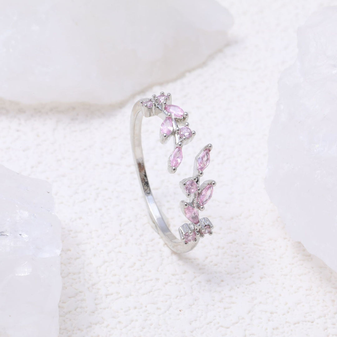 Ear of Wheat S925 Silver 14K Gold Plated Geometric Open Ring