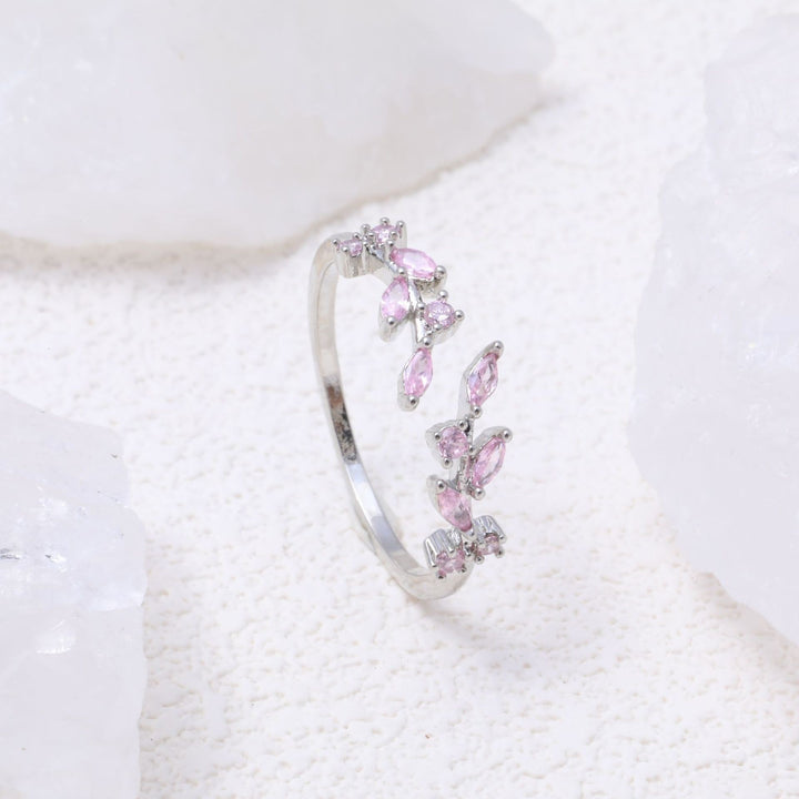 Ear of Wheat S925 Silver 14K Gold Plated Geometric Open Ring