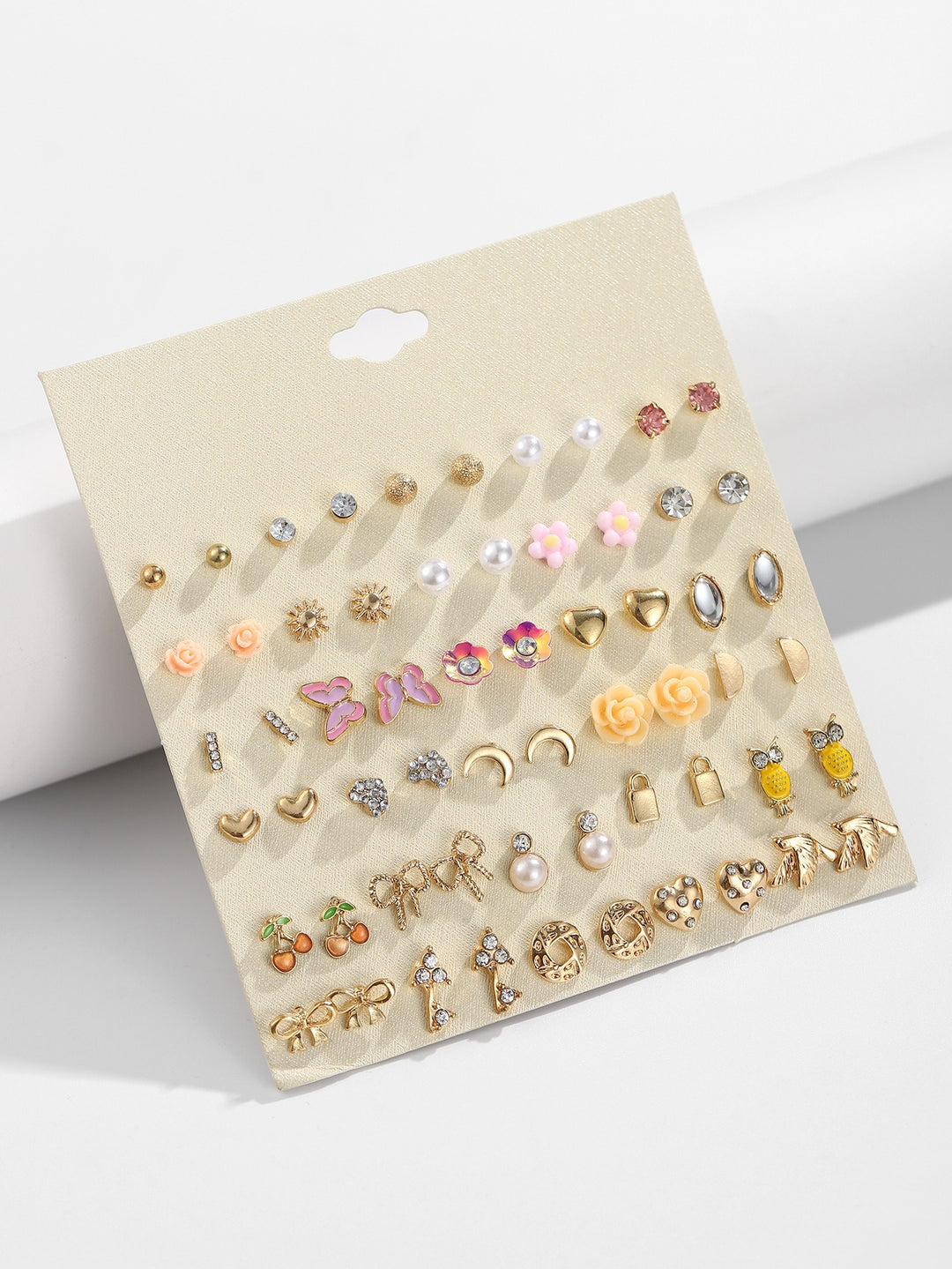 30-Piece Stud Earring Set Mix & Match Stars, Flowers & Pearls