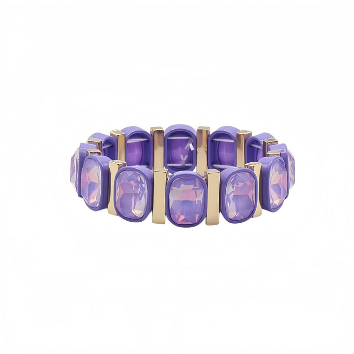 Vintage Y2K Crystal Enamel Stretch Bracelet