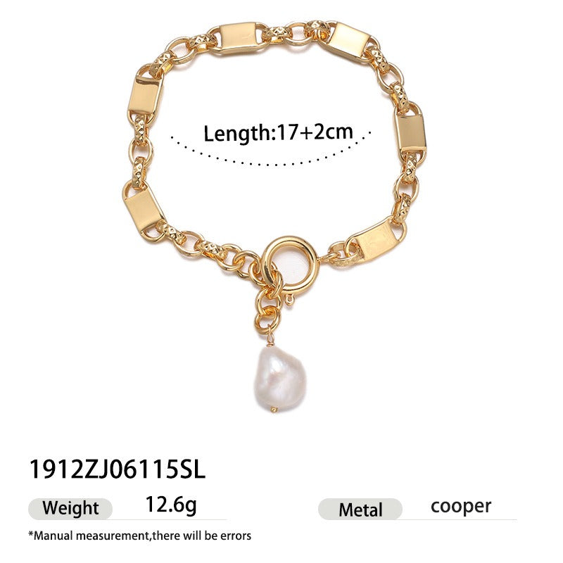 Multiple Styles 18K Gold Plated Pearl Bracelet