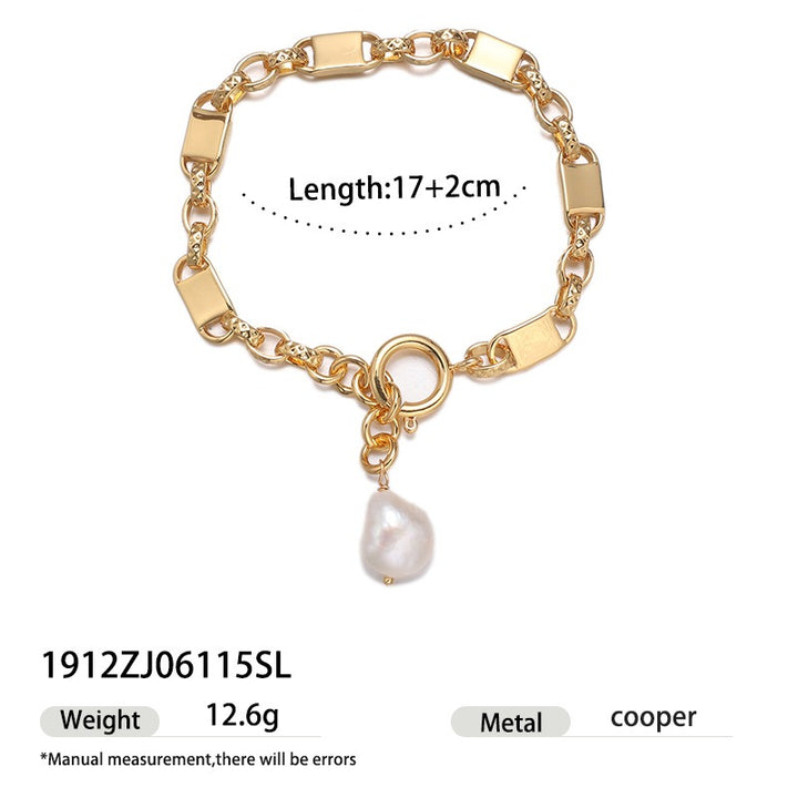 Multiple Styles 18K Gold Plated Pearl Bracelet
