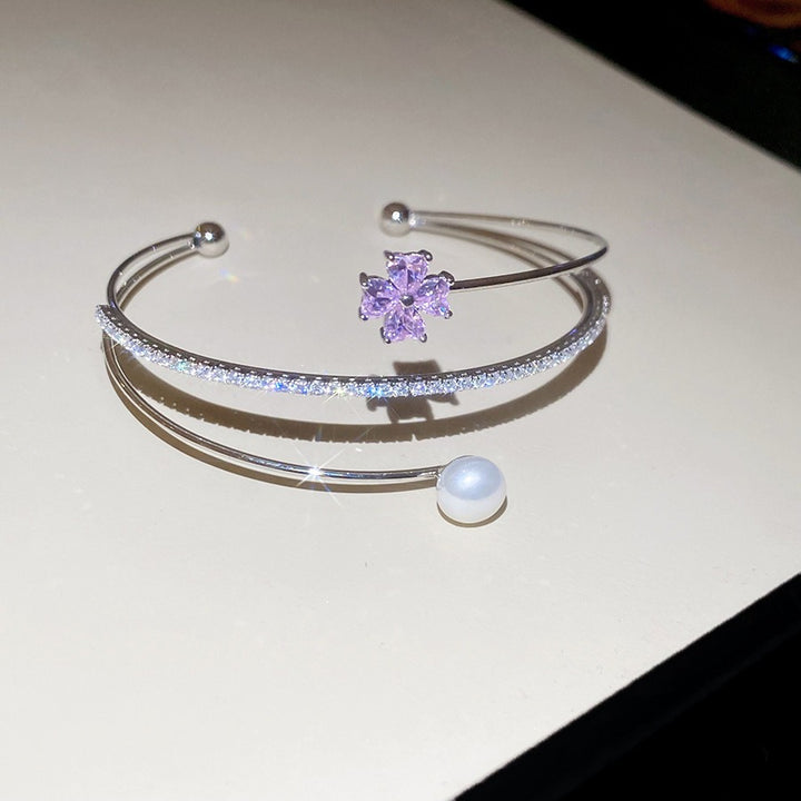 French Vintage Double-Layer Open Cuff Bracelet