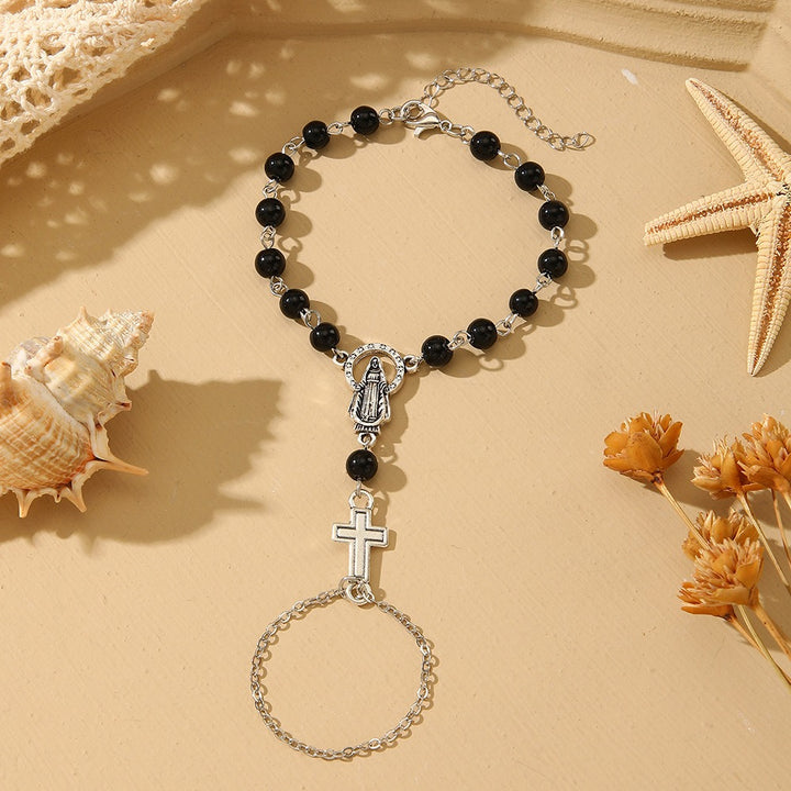 Vintage Faith & Pearl Beaded Bracelet