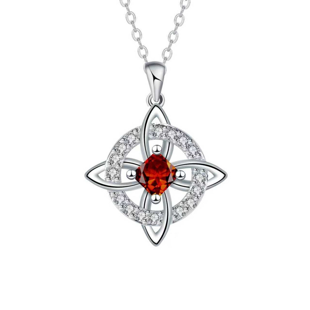 Star Spirit Guardian · S925 Sterling Silver Celtic Witches Knot Birthstone Necklace