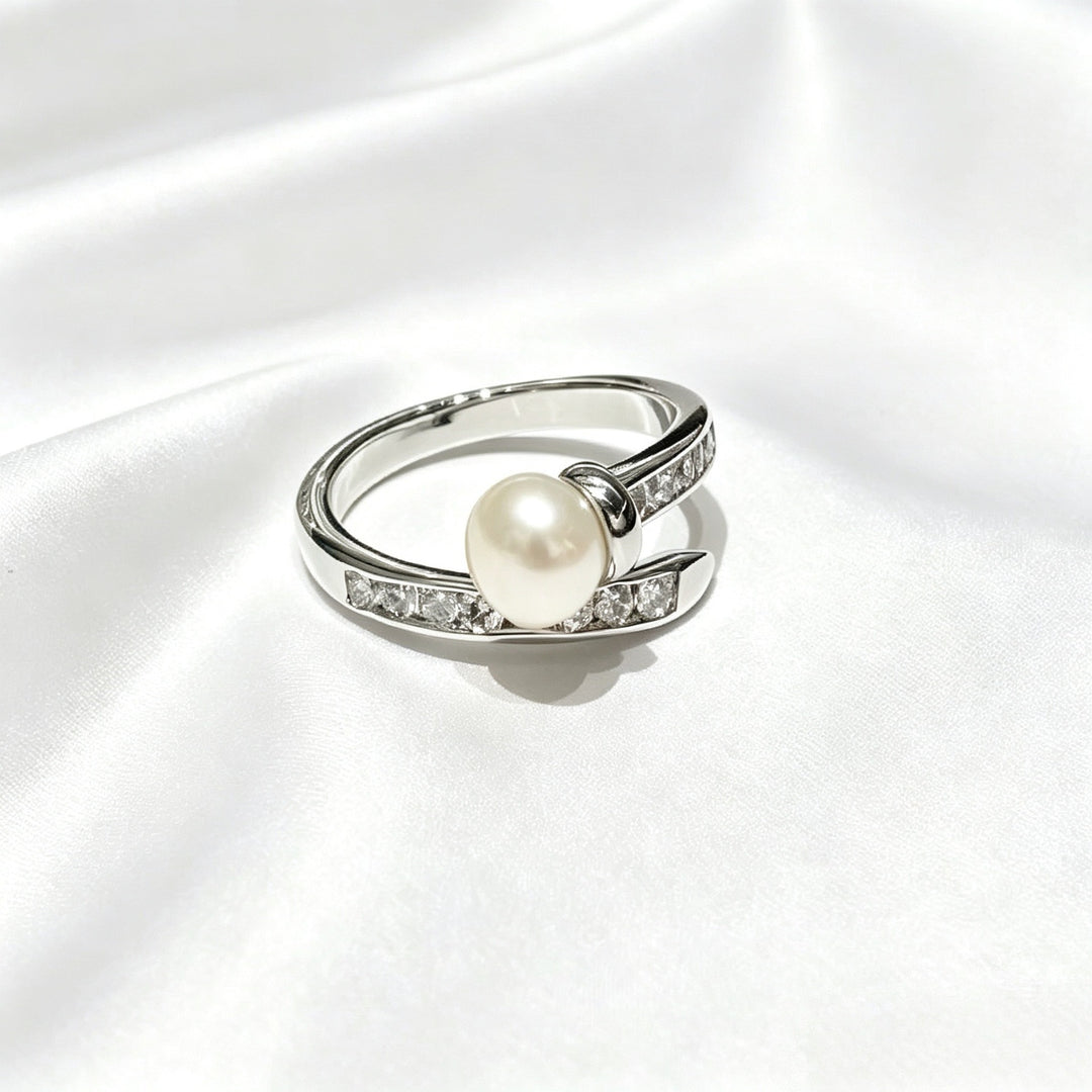 Classic French Pearl Open Ring