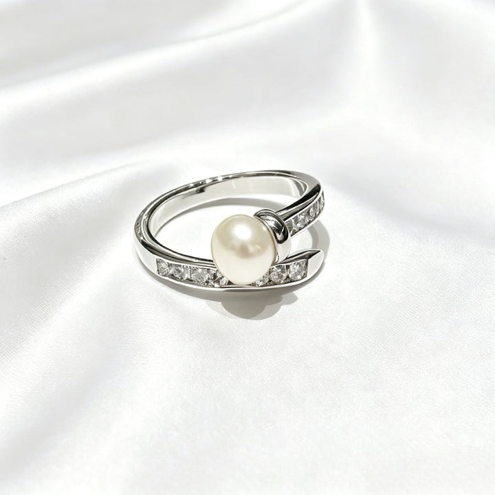 Classic French Pearl Open Ring