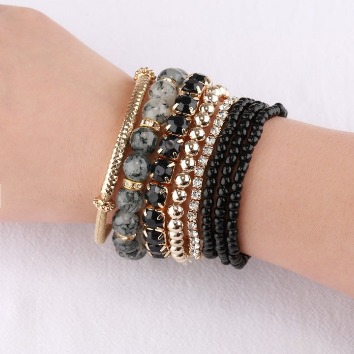 Boho Stackable Beaded Bracelet Set