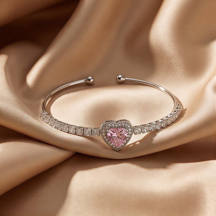 S925 Sterling Silver 3D Floral Cuff Bracelet