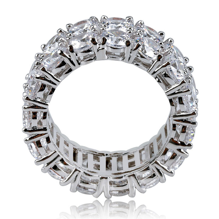 「Dual Row Sparkle」Elastic Full-Set Eternity Ring
