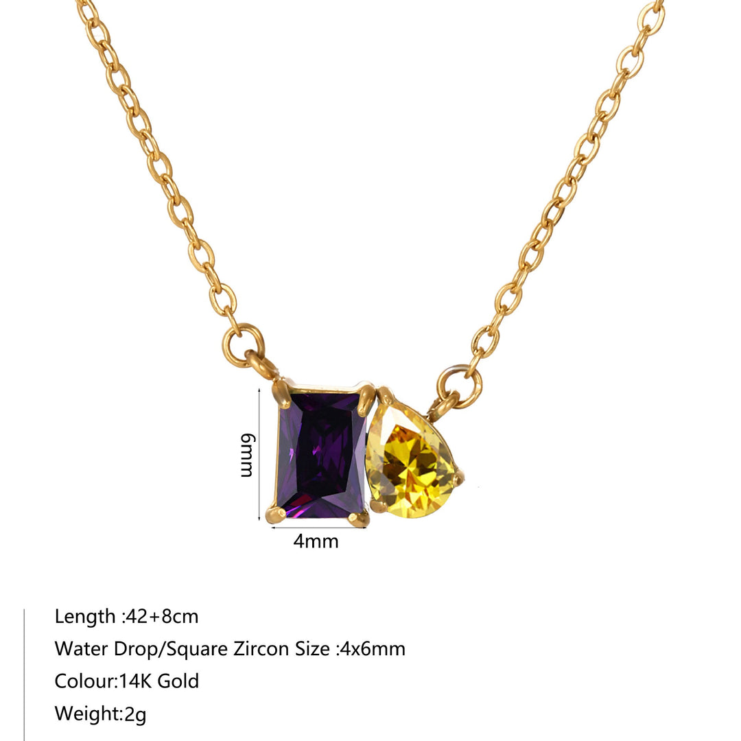 Dual Soul Bond Custom 18K Gold Dual Birthstone Necklace Timeless Keepsake of Heartfelt Connection