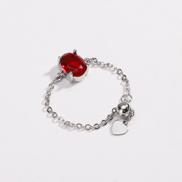 Starlit Chain Adjustable Solitaire Ring