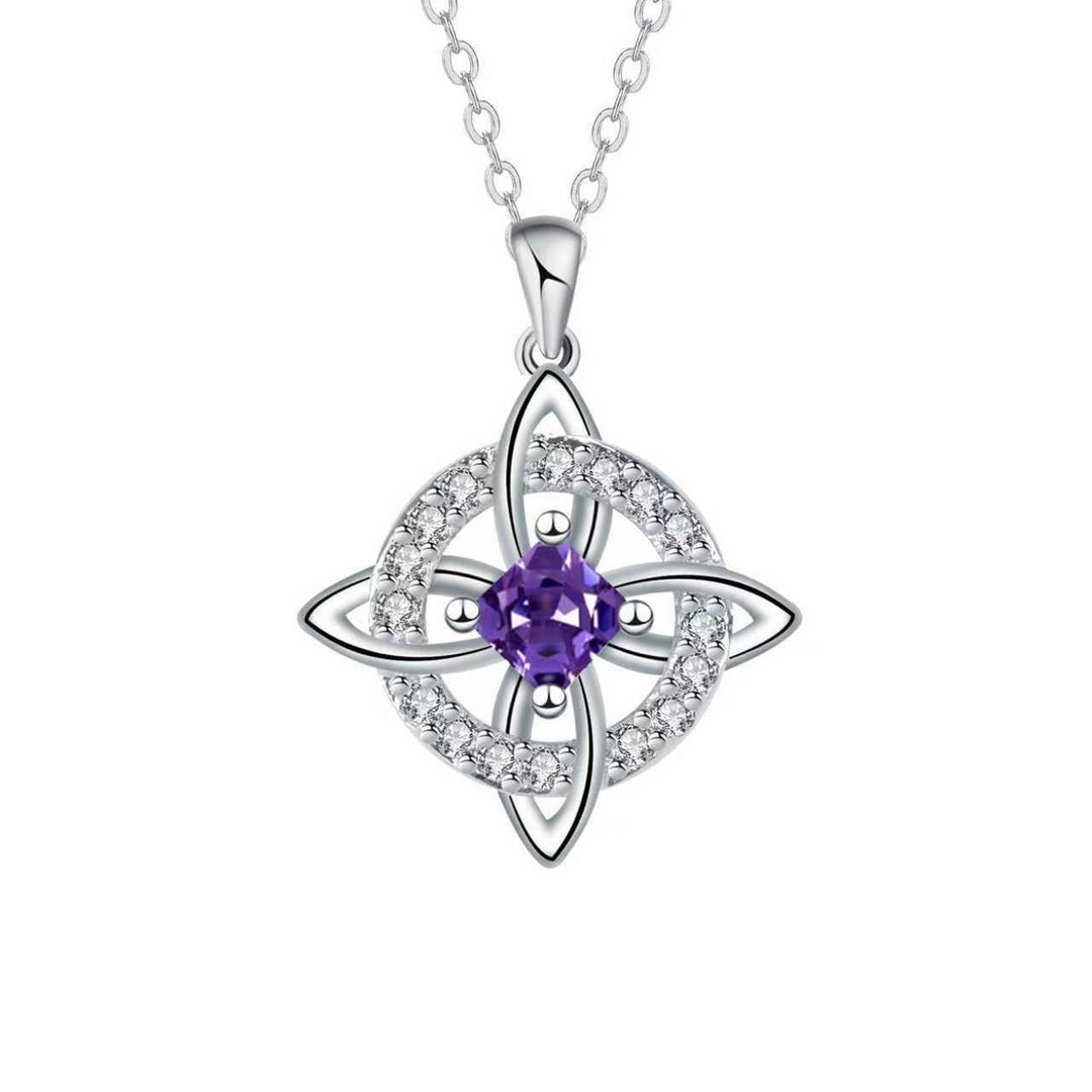 「Witch's Knot」Birthstone Double Protection Necklace