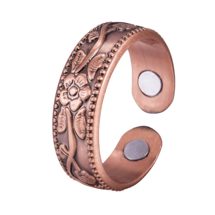 Pure Copper Magnetic Bracelet Ring Set