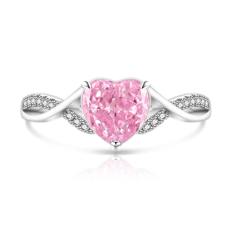 Heart of Devotion S925 Sterling Silver Heart-Cut Ring