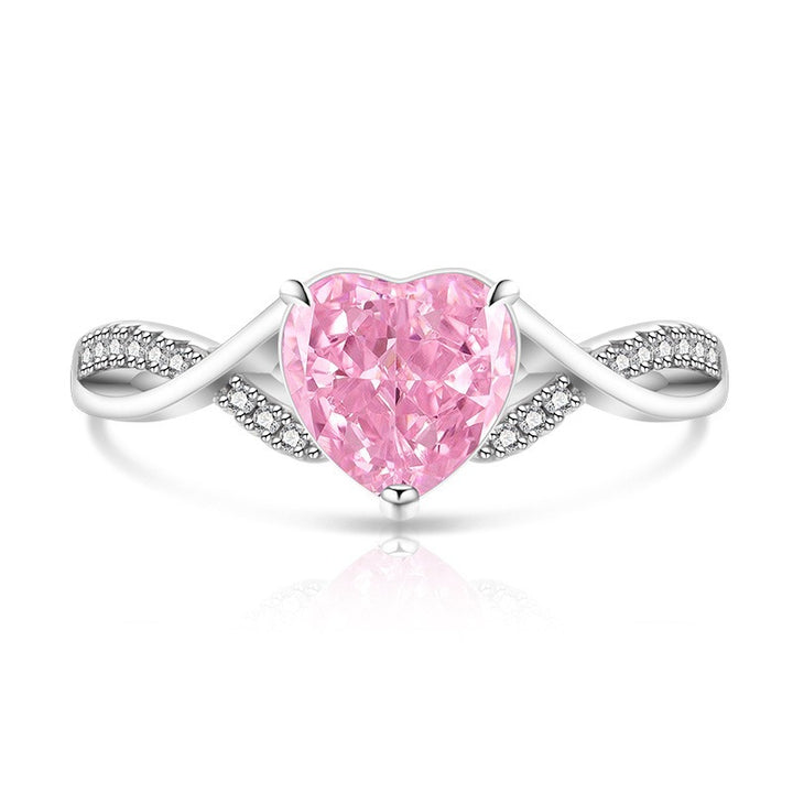 Heart of Devotion S925 Sterling Silver Heart-Cut Ring