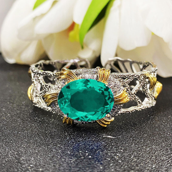 Two-Tone 18K Gold & S925 Silver Openwork Jewelry Set