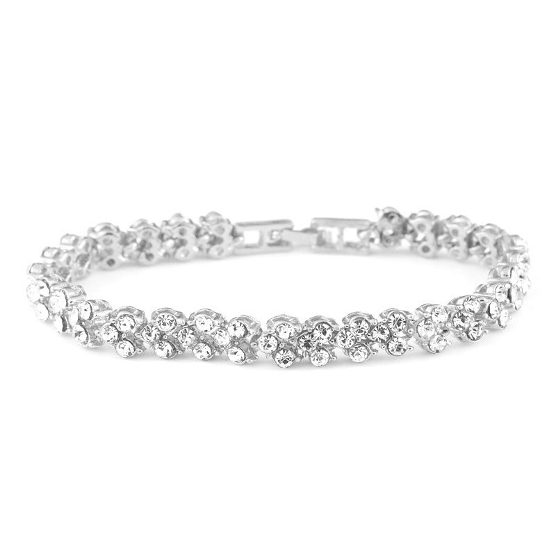 Double Heart Roman Chain Bracelet