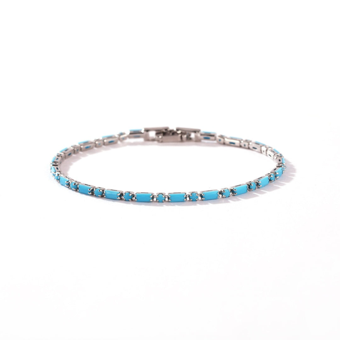 Turquoise Breeze Natural Baguette Turquoise Tennis Bracelet