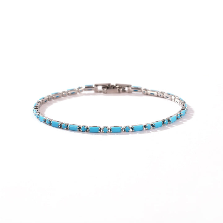 Turquoise Breeze Natural Baguette Turquoise Tennis Bracelet