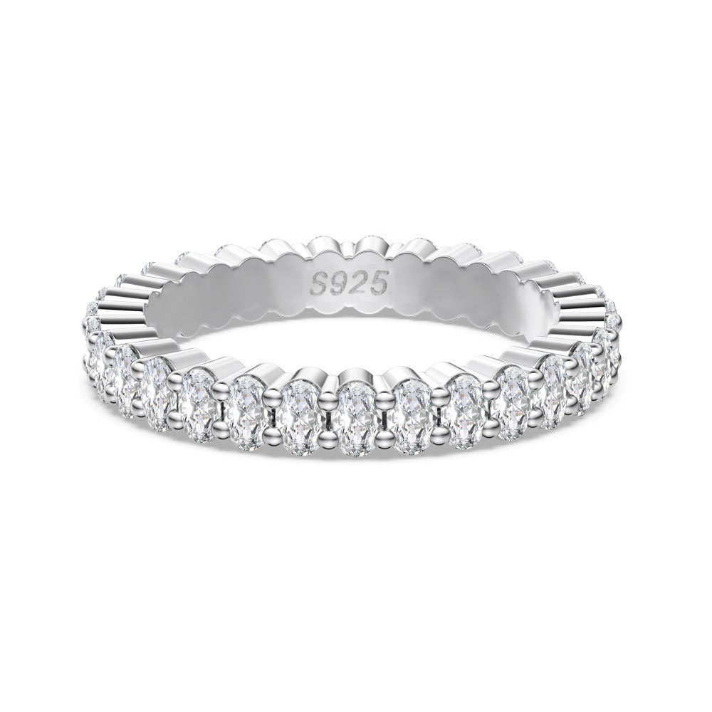 S925 Sterling Silver Moissanite Eternity Band Collection