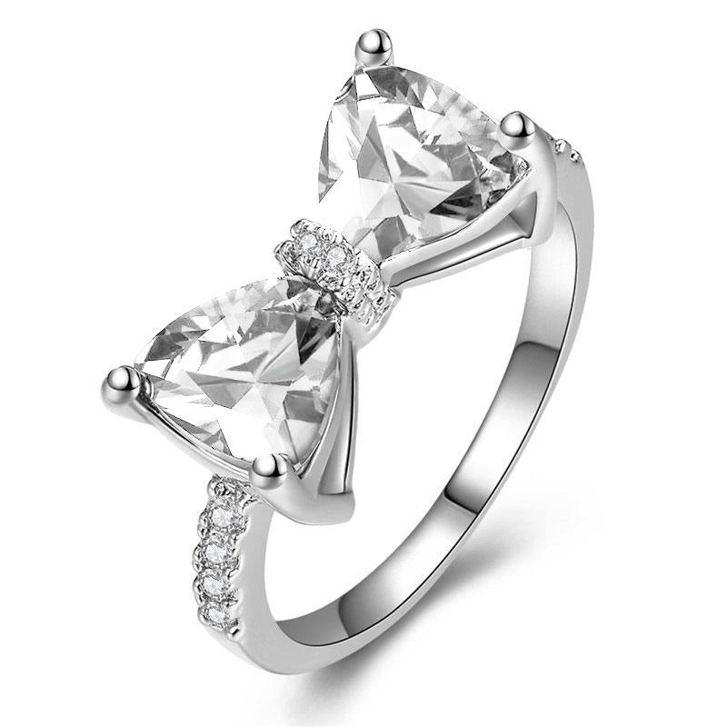 Dainty Bow Knot CZ Ring