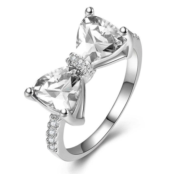 Dainty Bow Knot CZ Ring