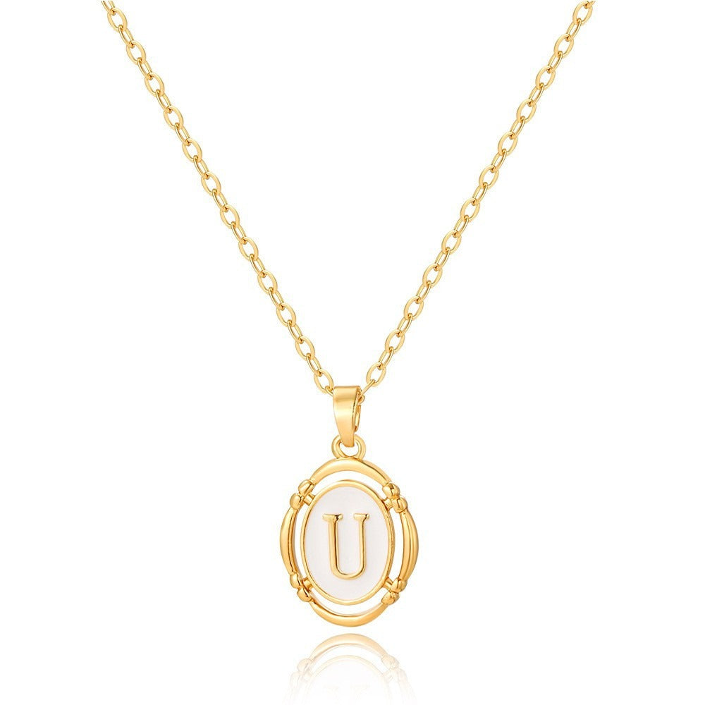 26 Letters Initial Necklace | Personalized Alphabet Pendant Chain
