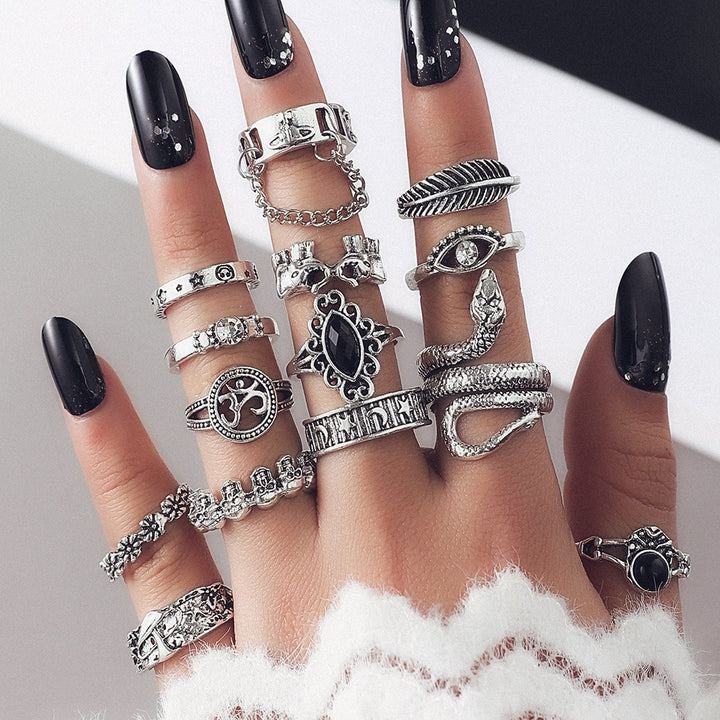 Mystic Retro Stacking Open Ring Set