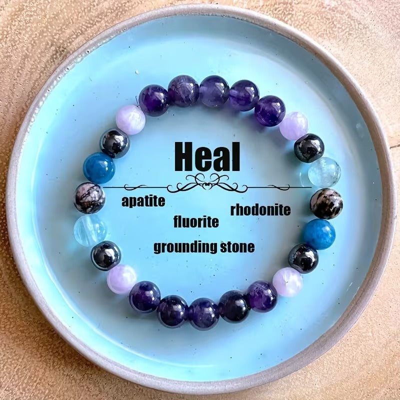 Crystal Energy Bracelet - Natural Gemstone Luck Bracelet European & American Niche Healing-Style Jewelry