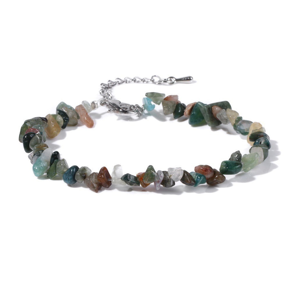 Natural Crystal Chip Adjustable Bracelets