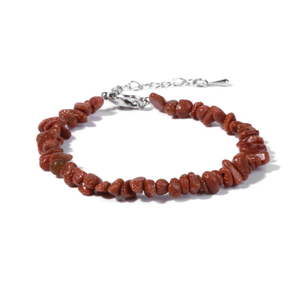 Natural Crystal Chip Adjustable Bracelets