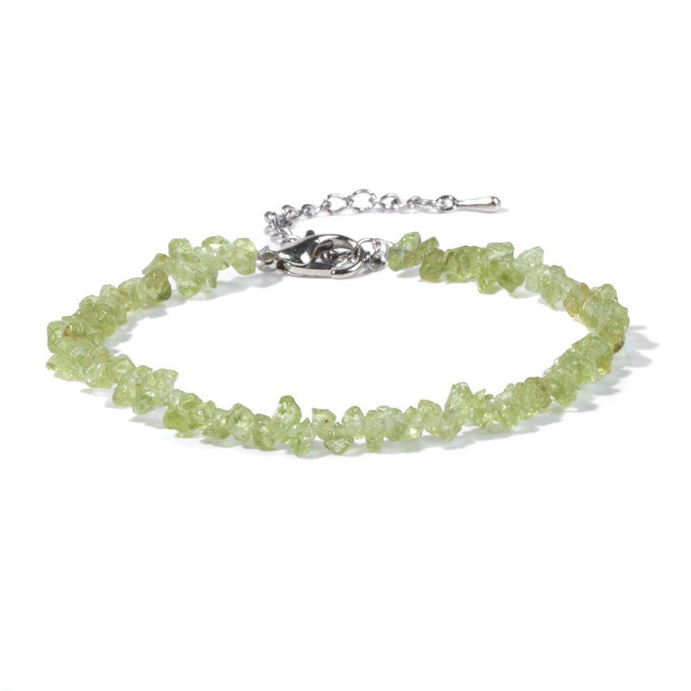 Natural Crystal Chip Adjustable Bracelets