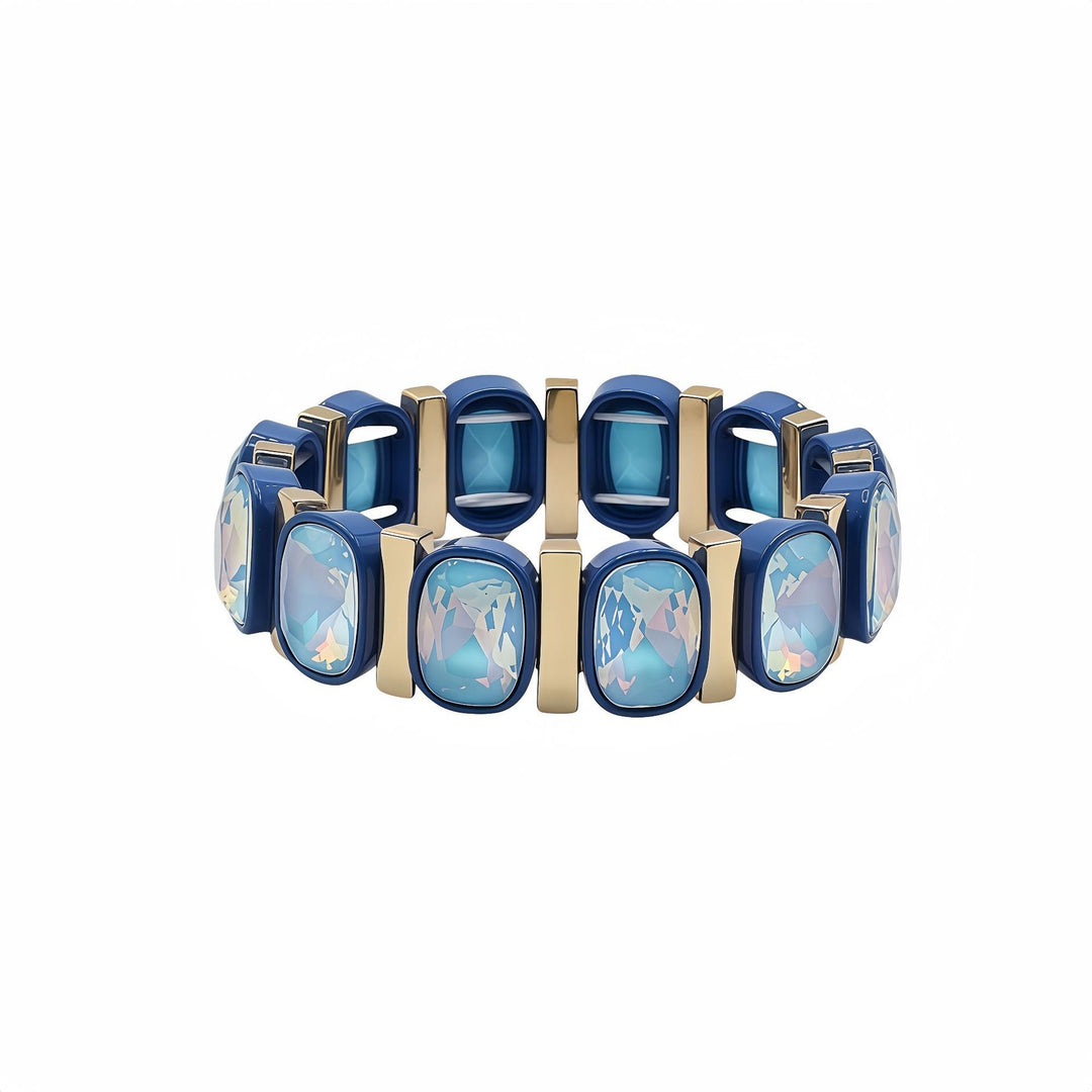 Vintage Y2K Crystal Enamel Stretch Bracelet