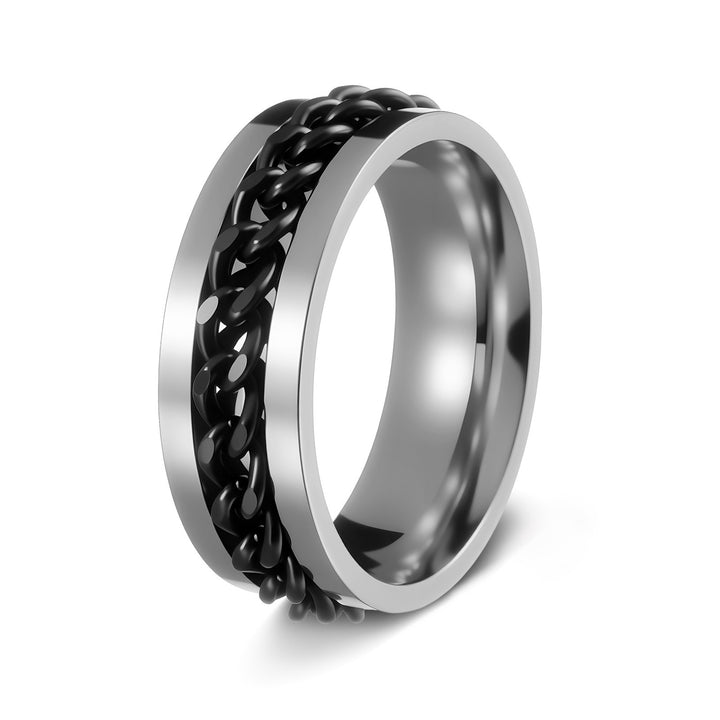 Fidget Spinner Series Titanium Steel Rotating Chain Ring