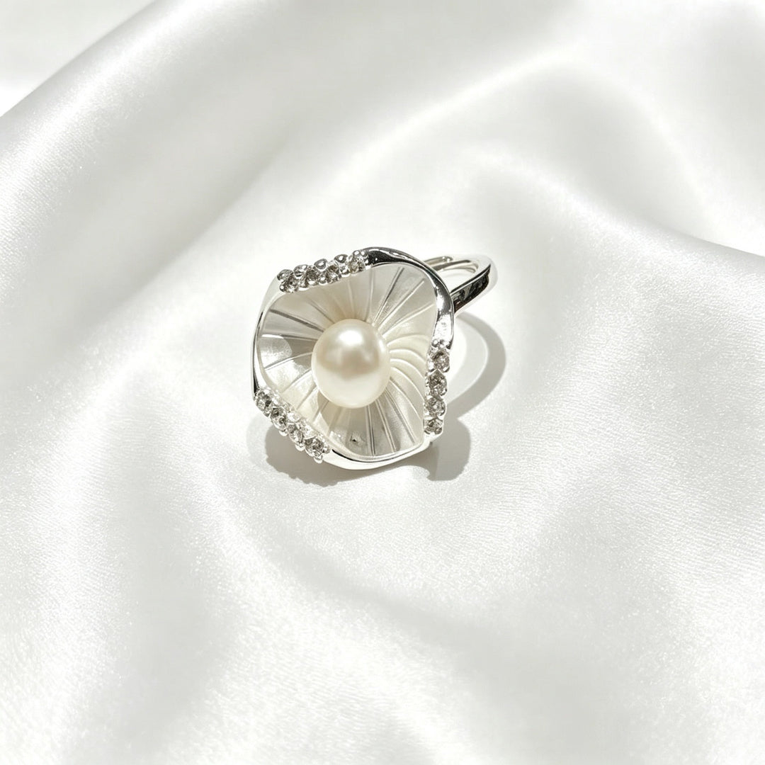 Classic French Pearl Open Ring
