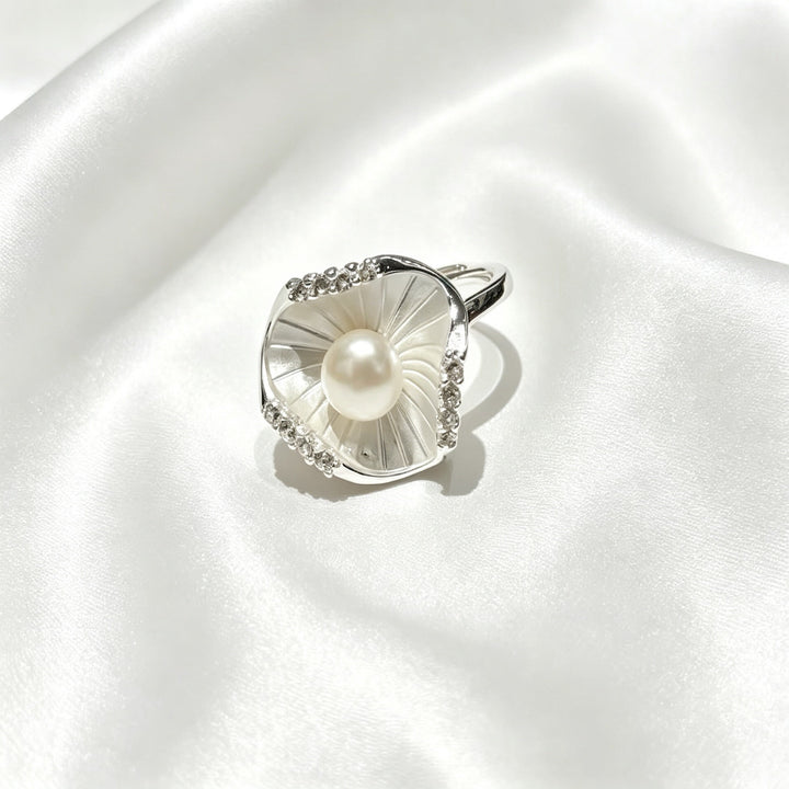 Classic French Pearl Open Ring