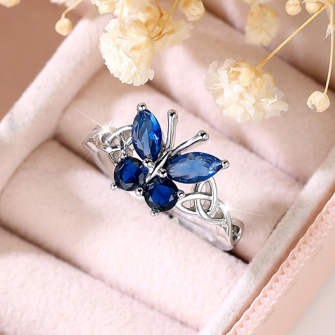 Light of Transformation S925 Sterling Silver Celtic Knot Butterfly Ring