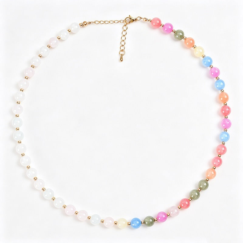 Sunlight Activation Dopamine UV Color-Changing Beaded Necklace Bracelet Set