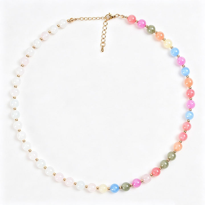 Sunlight Activation Dopamine UV Color-Changing Beaded Necklace Bracelet Set