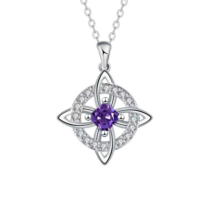 Star Spirit Guardian · S925 Sterling Silver Celtic Witches Knot Birthstone Necklace