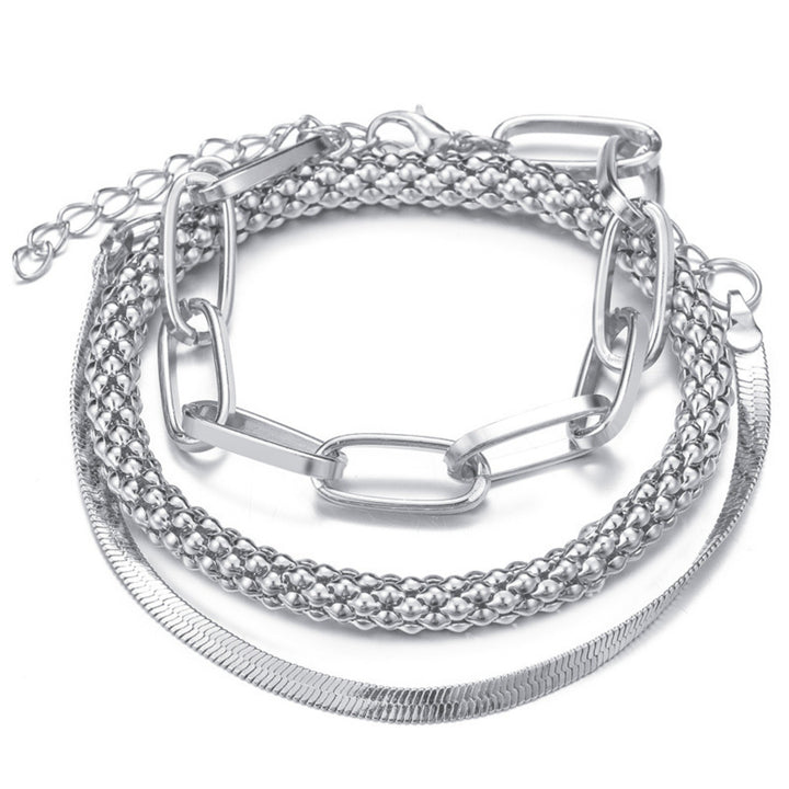 French Stacking Style · Classic Chain Bracelet/Anklet Set
